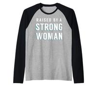 Trendy Apparel Women's History Month Raised by Strong Woman Manche Raglan