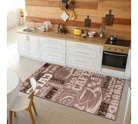 Trendy Café Tapis Design, Divers Polices Et Motif en Beige