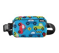 Trendy Cars Sac banane antivol pour femme avec sac banane étanche pour festival Motif voitures Bleu 20,3 x 13,5 x 5,8 cm, Trendy Cars Bleu, 8 x 5.3 x 2.3 inch, Drôle et mignon