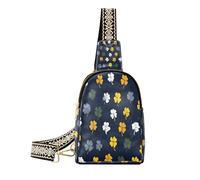 Trendy Clover Leaf Lemon Orange and Navy (mot-clé) (prop1) (mot long) pour (scénario)