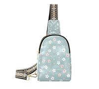 Trendy Flowers Spring Little Fresh Sac banane léger pour homme Noir, Fleurs printanières Little Fresh