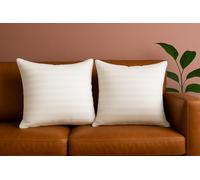 Trendy Home Lot de 2 Coussins décoratifs hypoallergéniques pour la Maison et Le Bureau, 61 x 61 cm (Blanc, Polyester, Lot de 2)