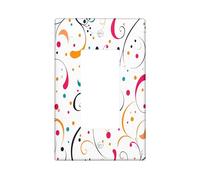 Trendy Modern Line Couvercle d'interrupteur décoratif à 1 interrupteur à bascule simple, couverture murale à rayures funky groovy, taille standard, plaque frontale électrique hippie abstraite pour