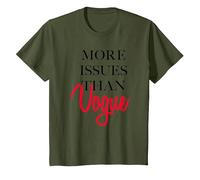Trendy More Issues Than Vogue T-Shirt, Enfant, Olive, 4 Ans