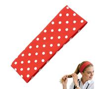 Trendy Red Women Headband - Stretchy Hairwear for Gym Yoga Sports | Soft Non Slip Fabric, 21x7cm Size, Comfortable Fit, Workout Running Basketball Football Soccer Accessory, Washing Face Aid