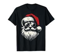 Trendy Santa Claus Hat with Beard and Shades for Christmas T-Shirt
