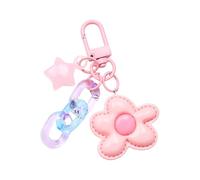 Trendy Star Flower Keychain Creative Keyring Candy Color Pendant Charm Decoration Gift Lightweight Pour Son De Trends Chiens Porte-clés