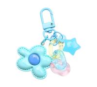 Trendy Star Flower Keychain Creative Keyring Candy Color Pendant Charm Decoration Gift Lightweight Pour Son De Trends Chiens Porte-clés