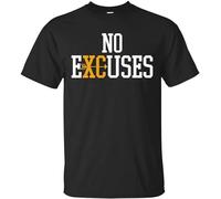 Trendy T-Shirt No Excuses Cross Country Track and Field Running Men's Black XXL