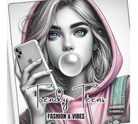 Trendy Teens: Fashion & Vibes - 50 Grayscale Portraits of teens packed with fashion, flair, and self-expression.