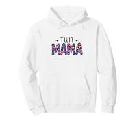 Trendy Twin Mama Cute Leopard Print Design for Mom of Twins Sweat à Capuche