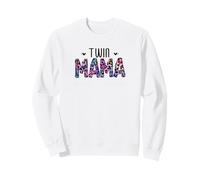 Trendy Twin Mama Cute Leopard Print Design for Mom of Twins Sweatshirt