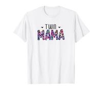 Trendy Twin Mama Cute Leopard Print Design for Mom of Twins T-Shirt