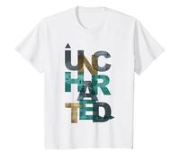Trendy Uncharted Text Overlay T-Shirt, Enfant, Blanc, 4 Ans