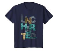 Trendy Uncharted Text Overlay T-Shirt, Enfant, Bleu Marine, 2 Ans