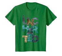 Trendy Uncharted Text Overlay T-Shirt, Enfant, Vert Kelly, 4 Ans