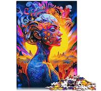 Trendy Woman Adultes Puzzle en Bois 1000 pièces pour Adultes et Enfants âgés de 12 Ans et Plus 50x75 cm Puzzles pour Adultes