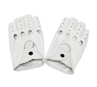 Trendy Women Open Finger Gloves Punk Rock Trend Mesh Inserts Great Concerts Photo Punk Style Perforated Leather Gloves