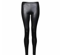 TrendyFashion Legging long uni en viscose extensible pour femme Taille 36-54, Effet mouillé, 44-46