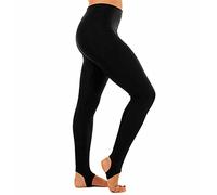 TrendyFashion Leggings en nylon brillant pour filles - Pour l'école, la danse, la gymnastique, le ballet, Noir , 5-6 ans