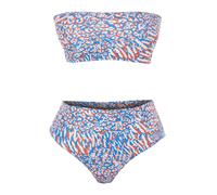 Trendyol Ensemble Bikini en Tricot imprimé Animal pour Femme Maillot de Bain, Bleu-Multicolore, 64