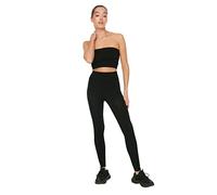 Trendyol Black Seamless Tip Sports Tights Pantalon de Yoga, Femmes