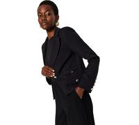 Trendyol Blazer Droit à Manches Longues pour Femme, Noir, 66