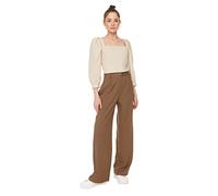 Trendyol Brown Spacious Trousers Short, 40 aux Femmes