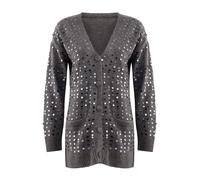 Trendyol Cardigan anthracite / argent, Taille S