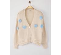 Trendyol Cardigan bleu clair / pierre, Taille M