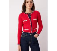 Trendyol Cardigan bleu marine / rouge / blanc, Taille M
