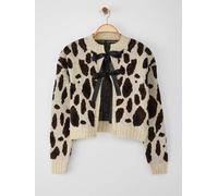 Trendyol Cardigan crème / marron / noir, Taille L