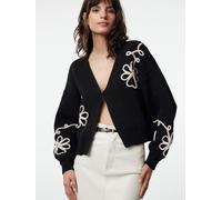 Trendyol Cardigan crème / noir, Taille S