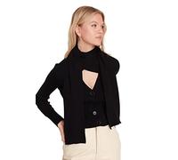 Trendyol Cardigan Dos Nu uni Sweater, Noir, S Femme