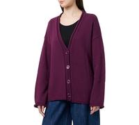 Trendyol Cardigan en Tricot à Manches Longues pour Femme Sweater, Prune