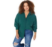 TRENDYOL Chemise tissée Boyfriend pour Femme, Vert foncé, Vert foncé, 46