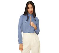 Trendyol Blouse avec col Bleu, 40 Femme