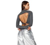 Trendyol Chemisier à Manches Longues pour Femme Blouse, Anthrazit