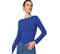 TRENDYOL Chemisier à Manches Longues pour Femme Blouse, Bleu Marine