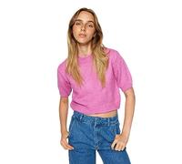 Trendyol Chemisier Droit à Manches Courtes pour Femme Blouse, Rose