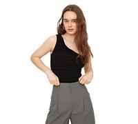Trendyol Chemisier Noir à épaule Unique Blouse, Femme