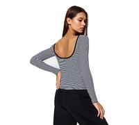 TRENDYOL Chemisier rayé à Manches Longues pour Femme Blouse, Multicolore, XS
