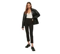 Trendyol Cigarette Pants with Black beli, Short aux Femmes, Black, 36