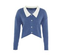 Trendyol Curve Cardigan saphir / blanc, Taille 5XL