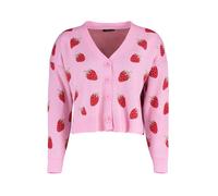 Trendyol Curve Cardigan vert clair / rose clair / rouge, Taille 4XL