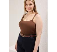 Trendyol Curve Haut marron, Taille 5XL