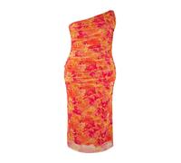 Trendyol Curve Robe jaune / orange / pêche / rose foncé, Taille 48