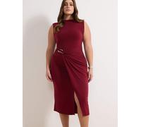 Trendyol Curve Robe rouge foncé, Taille 50