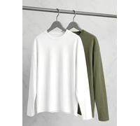 Trendyol Curve T-shirt kaki / blanc, Taille 4XL