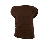 Trendyol Curve T-shirt marron, Taille 4XL